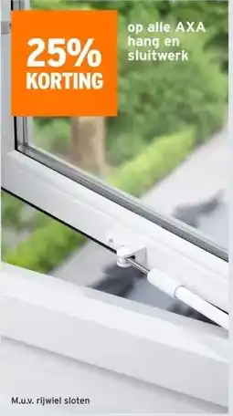 GAMMA 25% KORTING op alle AXA hang en sluitwerk aanbieding