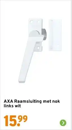 GAMMA AXA Raamsluiting met nok links wit aanbieding