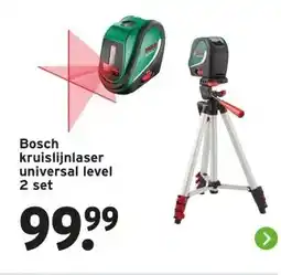 GAMMA Bosch kruislijnlaser universal level 2 set aanbieding
