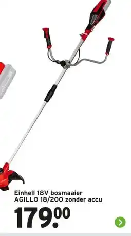 GAMMA Einhell 18V bosmaaier AGILLO 18/200 zonder accu aanbieding