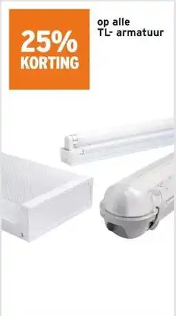 GAMMA 25% KORTING op alle TL- armatuur aanbieding