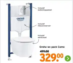 GAMMA Grohe wc pack Como aanbieding