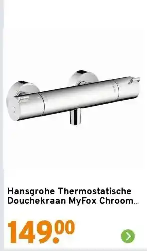 GAMMA Hansgrohe Thermostatische Douchekraan MyFox Chroom 15 cm aanbieding