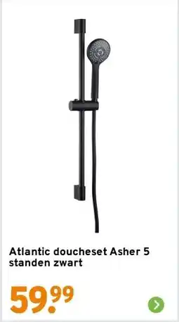 GAMMA Atlantic doucheset Asher 5 standen zwart aanbieding