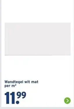 GAMMA Wandtegel wit mat per m² aanbieding