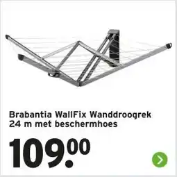 GAMMA Brabantia Wall Fix Wanddroogrek 24 m met beschermhoes aanbieding