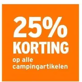 GAMMA 25% KORTING op alle campingartikelen aanbieding