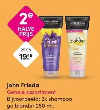 DA John Frieda Gehele assortiment aanbieding