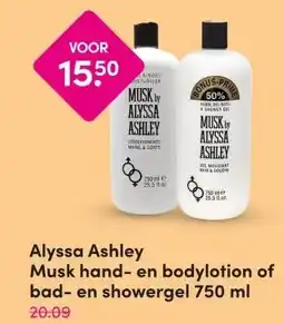 DA Alyssa Ashley Musk hand- en bodylotion of aanbieding