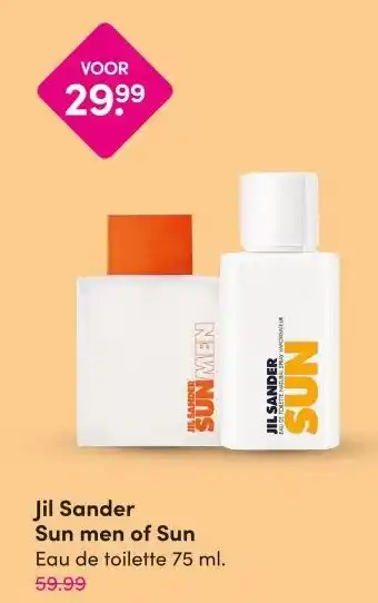 DA Jil Sander Sun men of Sun Eau de toilette 75 ml. aanbieding
