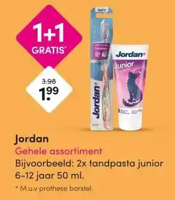 DA Jordan Gehele assortiment* M.u.v prothese borstel. aanbieding
