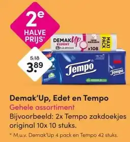 DA Demak'Up, Edet en Tempo Gehele assortiment aanbieding