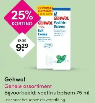DA Gehwol Gehele assortiment aanbieding