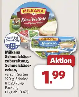 Combi Milkana Schmelzkäse zubereitung, Schmelzkäse ecken, aanbieding