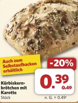 Combi Kürbiskern- brötchen mit Karotte aanbieding