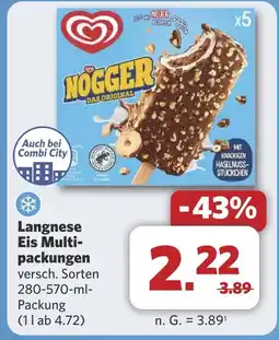 Combi Langnese Eis Multi- packungen aanbieding
