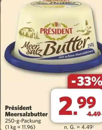 Combi Président Meersalzbutter aanbieding