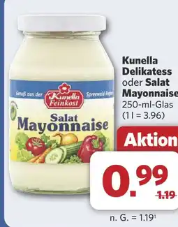 Combi Kunella Delikatess oder Salat Mayonnaise* aanbieding