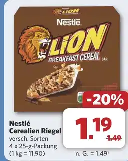 Combi Nestlé Cerealien Riegel aanbieding