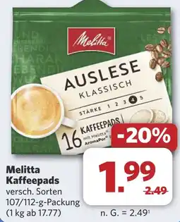 Combi Melitta Kaffeepads aanbieding