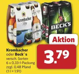 Combi Krombacher oder Beck's aanbieding