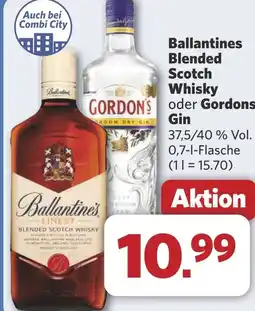 Combi Ballantines Blended Scotch Whisky oder Gordons Gin aanbieding