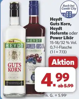 Combi Heydt Guts Korn, Heydt Hofernte oder Power Likör aanbieding