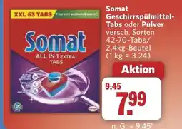 Combi Somat Geschirrspülmittel- Tabs oder Pulver aanbieding