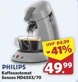 Combi PHILIPS Kaffeeautomat Senseo HD6553/70 aanbieding