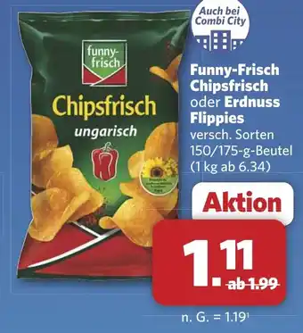 Combi Funny-Frisch Chipsfrisch oder Erdnuss Flippies aanbieding