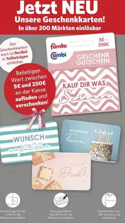 Combi Jetzt NEU Unsere Geschenkkarten! aanbieding
