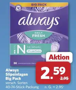 Combi Always Slipeinlagen Big Pack aanbieding