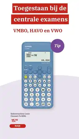 Bruna Rekenmachine Casio Classwiz fx-82NL aanbieding