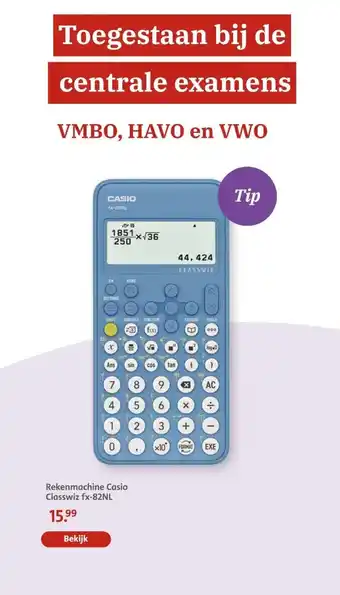 Bruna Rekenmachine Casio Classwiz fx-82NL aanbieding