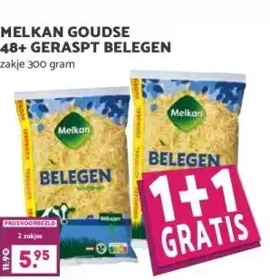 Boon`s Markt MELKAN GOUDSE 48+ GERASPT BELEGEN zakje 300 gram aanbieding
