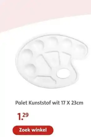 Bruna Palet Kunststof wit 17 X 23cm aanbieding