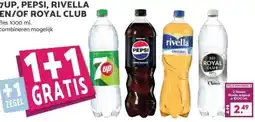 Boon`s Markt 7UP, PEPSI, RIVELLA EN/OF ROYAL CLUB fles 1000 ml. combineren mogelijk aanbieding