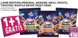 Boon`s Markt LAMB WESTON ORIGINAL, BURGER, GRILL, RUSTIC, TWISTER, WAFFLE EN/OF ZIGGY FRIES aanbieding