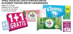 Boon`s Markt PAGE VOCHTIG TOILETPAPIER EN/OF KLEENEX TISSUES EN/OF ZAKDOEKJES aanbieding