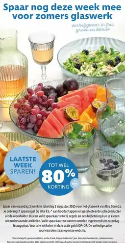 Boon`s Markt Spaar nog deze week mee voor zomers glaswerk aanbieding