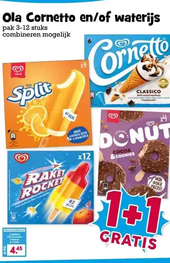 Boon`s Markt Ola Cornetto en/of waterijs aanbieding