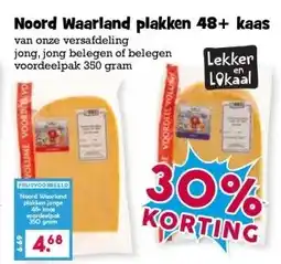 Boon`s Markt Noord Waarland plakken 48+ kaas aanbieding
