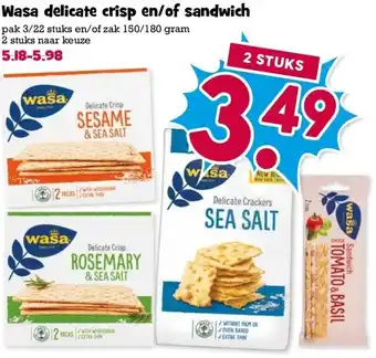 Boon`s Markt Wasa delicate crisp en/of sandwich aanbieding