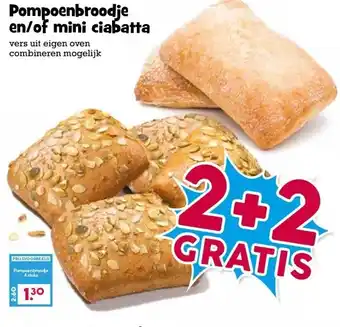 Boon`s Markt Pompoenbroodje en/of mini ciabatta aanbieding