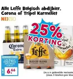 Boon`s Markt Alle Leffe Belgisch abdijbier. Corona of Tripel Karmeliet aanbieding