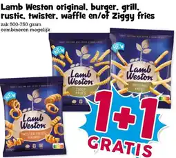 Boon`s Markt Lamb Weston original, burger, grill, rustic, twister, waffle en/of Ziggy fries aanbieding