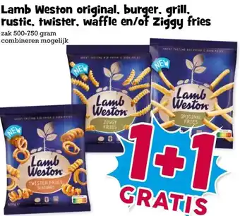 Boon`s Markt Lamb Weston original, burger, grill, rustic, twister, waffle en/of Ziggy fries aanbieding