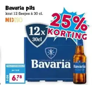 Boon`s Markt Bavaria pils krat 12 flesjes à 30 cl. aanbieding