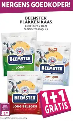 Boon`s Markt BEEMSTER PLAKKEN KAAS pakje 125/150 gram combineren mogelijk aanbieding