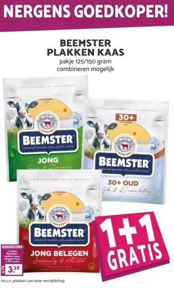 Boon`s Markt BEEMSTER PLAKKEN KAAS pakje 125/150 gram combineren mogelijk aanbieding